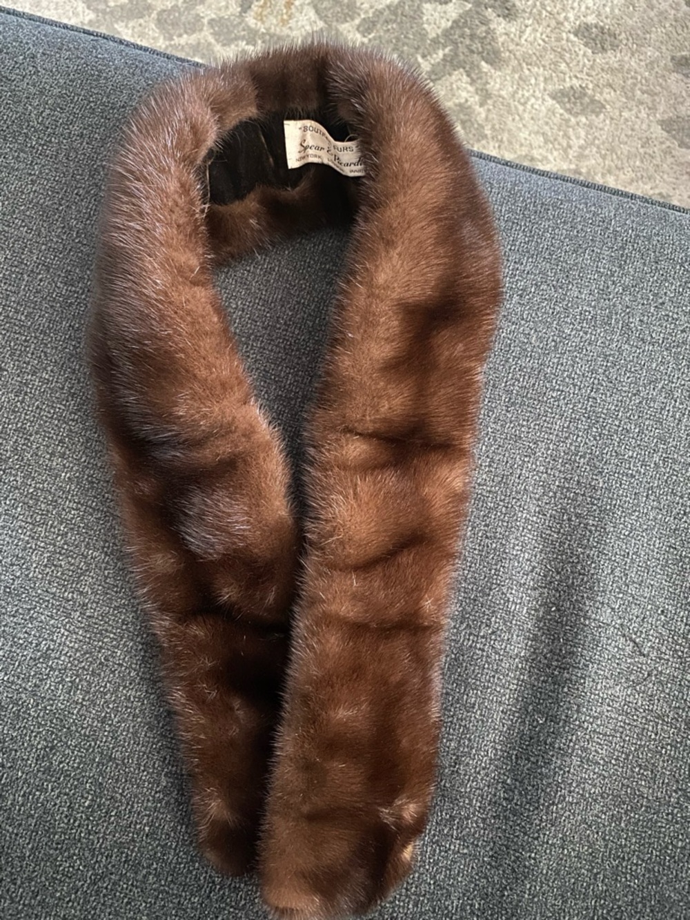 Brown Mink Fur Collar Scarf- Removable